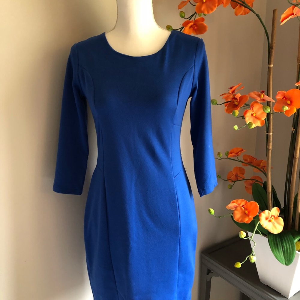 H&M Blue 3/4 sleeve dress